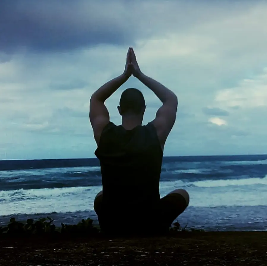 Yoga pose silhouette of Matt Estilo PT